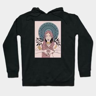 indian woman mandala shamanic Hoodie